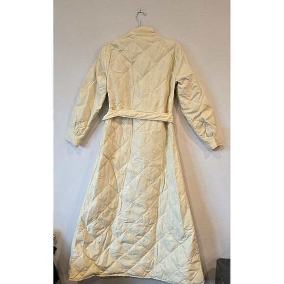 Vintage Small Eddie Bauer Quilted Down Filled Duster Coat - Picture 3 of 8